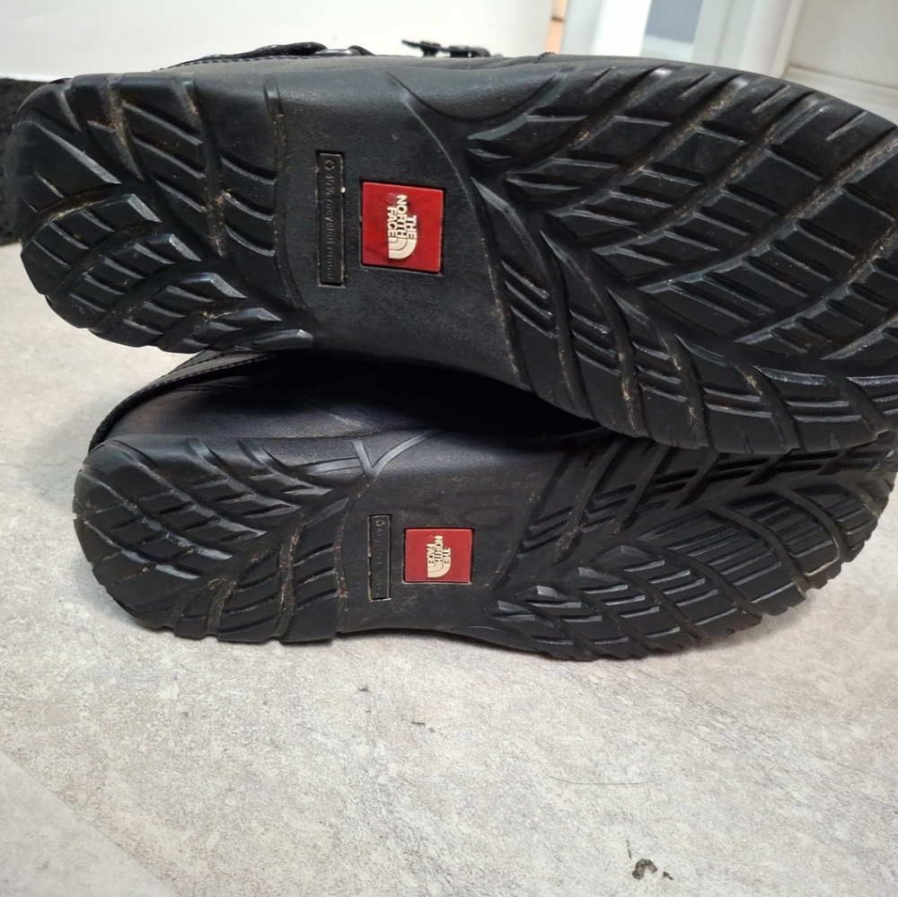 North face women Camryn black leather riding boots waterproof size 8.5 - Picture 8 of 9